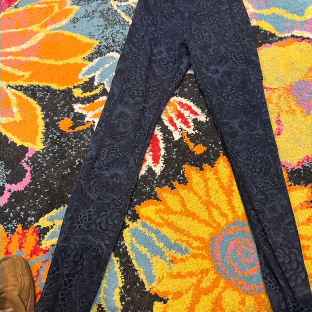 lululemon athletica Navy Floral Leggings